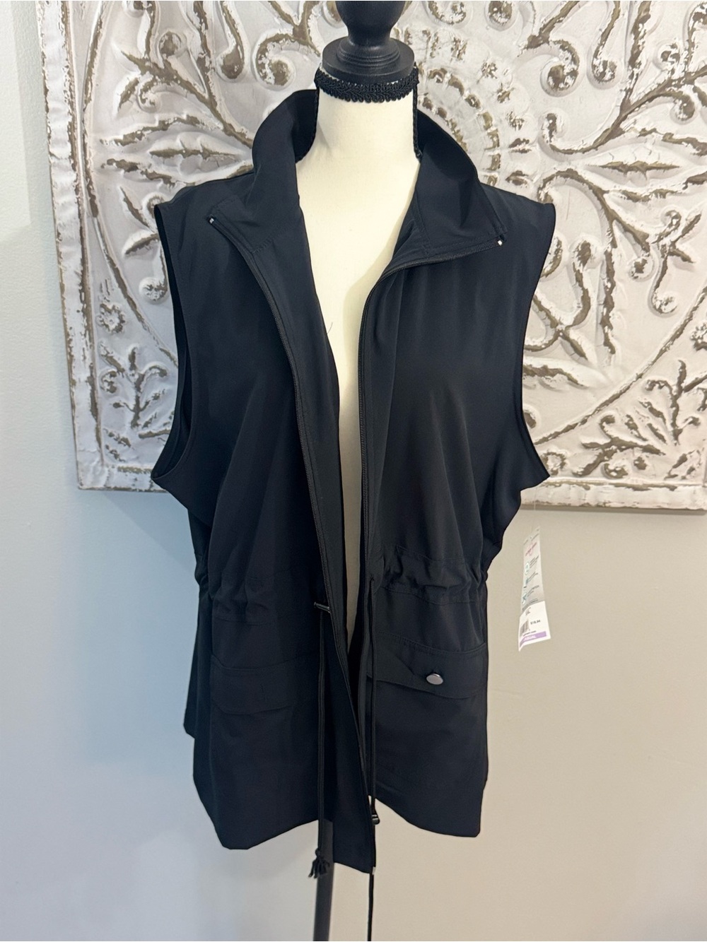 NWT Riders by Lee On-The-Go Black Utility Vest | Women’s XXL